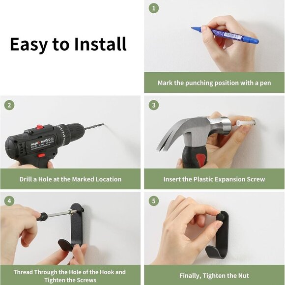 Boho Wall Hanging Fruit Baskets for Kitchen 3 Pack Woven Produce Holder with 6 P - Picture 7 of 7